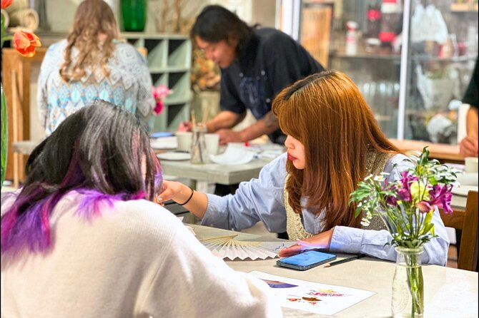 Japanese Fan Painting Workshop ~ in a Tokyo Flower Shop - Participant Reviews