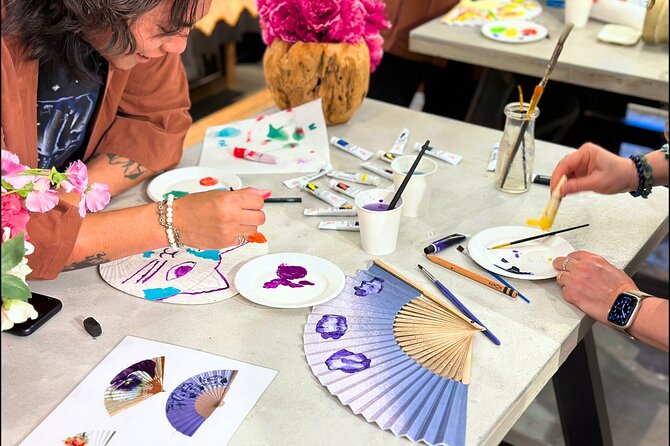 Japanese Fan Painting Workshop ~ in a Tokyo Flower Shop - Booking and Cancellation Policy